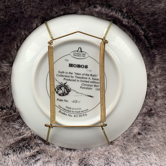 Christian Bell Porcelain Collector Plate 
The Hobos - Picture 3 of 3